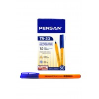 Химикалка Pensan TR-23, Yellow, Triangular, синя, 1 мм.