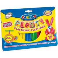 Пластилин CARIOCA Plasty 12 цвята, 150 грама