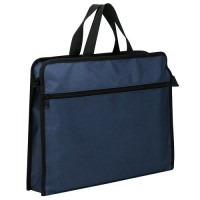 Чанта за документи DELI OXFORD тъмно синя с дръжка и цип