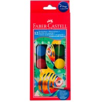 Водни бои FABER-CASTELL 12 цвята МАЛКИ