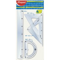 Комплект за чертане Maped, 4 части с линия 30 см.