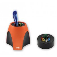 Моливник и кламеродържач магнитен Spree Eye Combi, оранжев