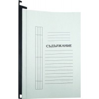 Папка КАРТЕКС за картотека с гребен висяща